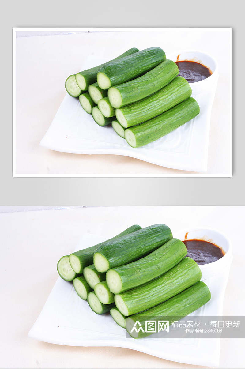 清爽拌黄瓜食品高清图片素材
