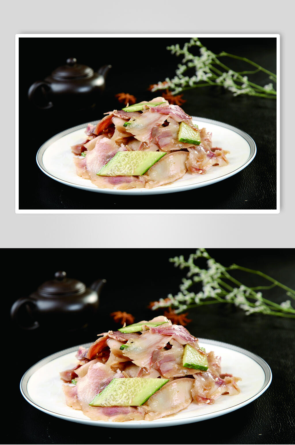 青瓜拌头肉食物图片素材