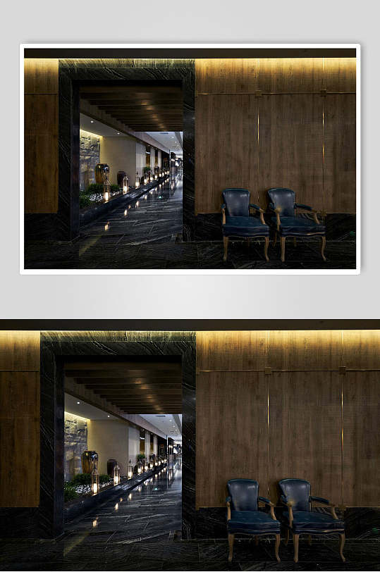 商业餐厅等位区摄影图片