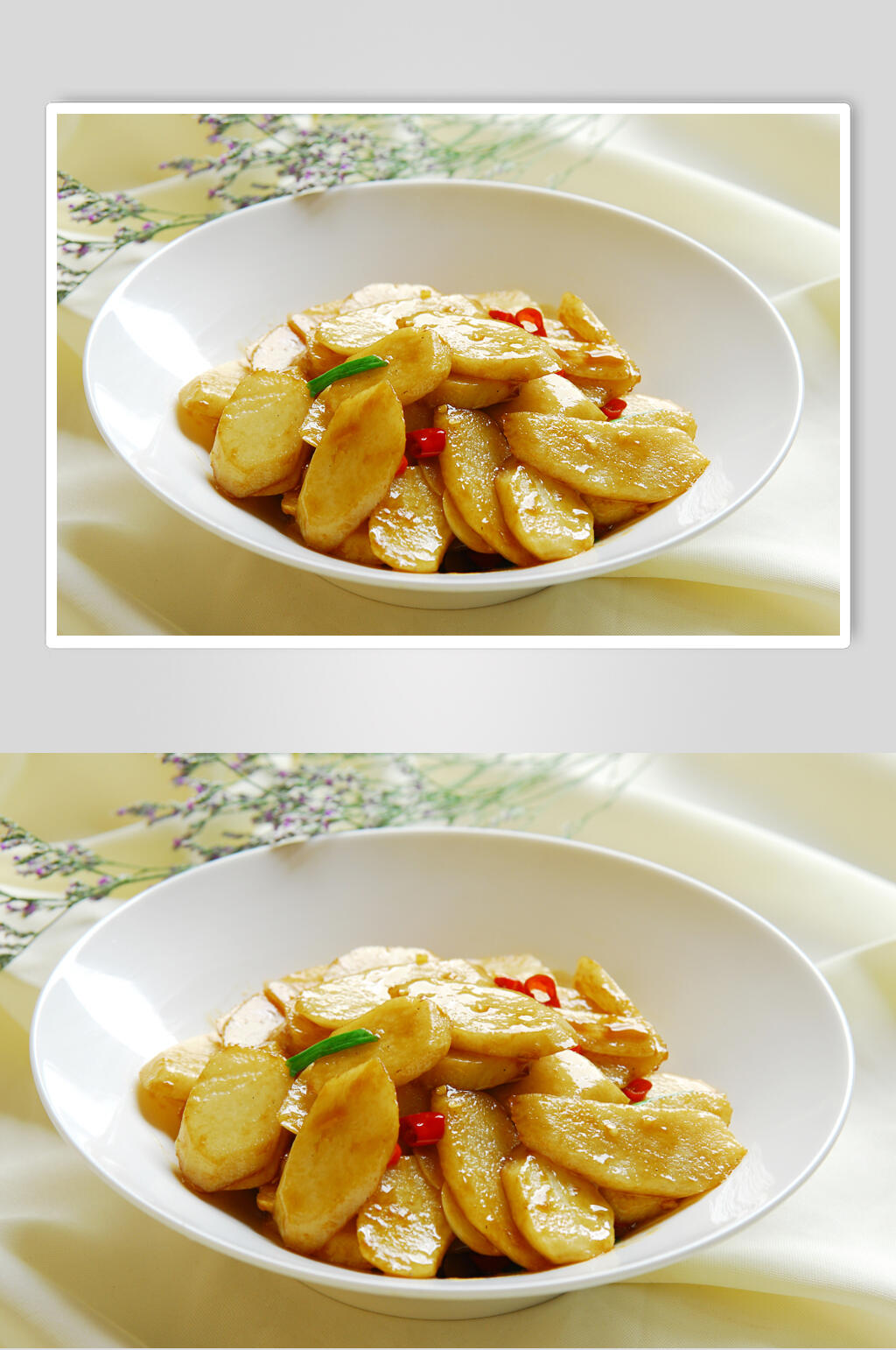 素菜小炒山药图片素材