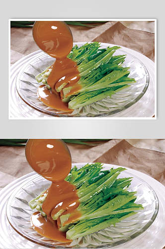 美味麻酱油麦菜高清图片