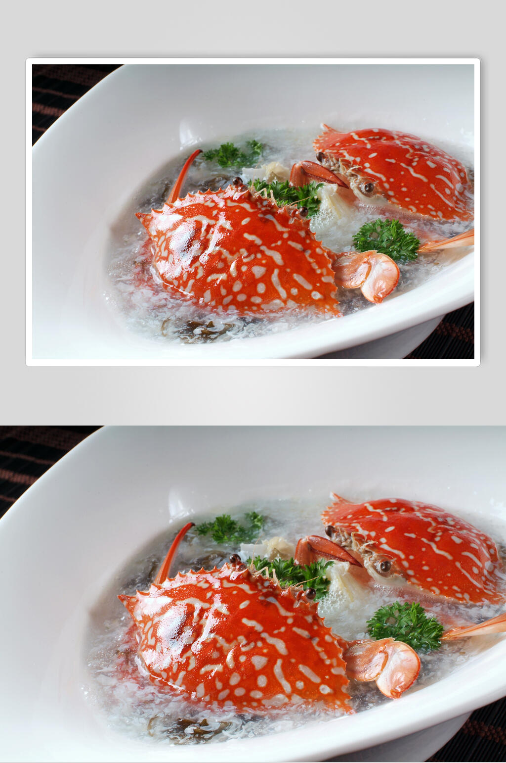 新鲜紫菜兰花蟹图片素材