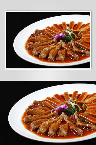 黄鱼戏豆腐食品高清图片