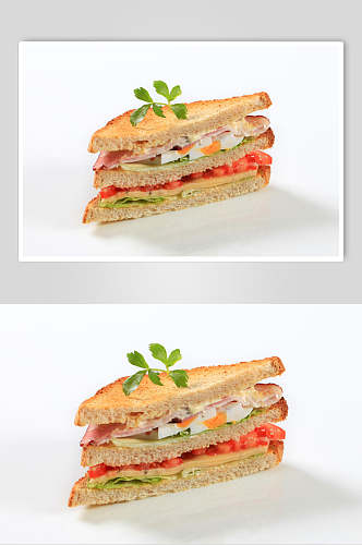 西式三明治食品摄影图片