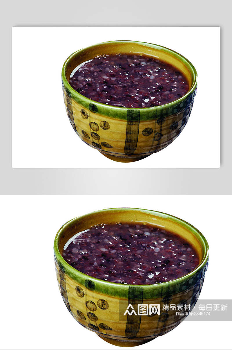紫米粥食品高清图片素材