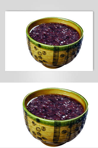 紫米粥食品高清图片