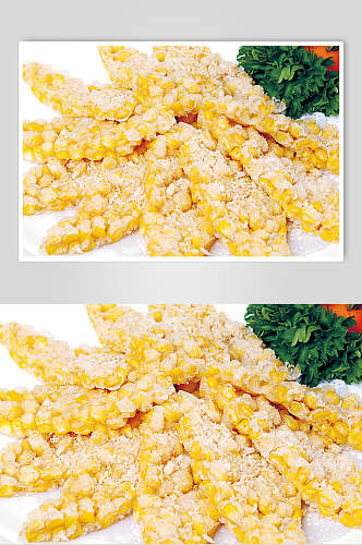 奶香玉米烙食品摄影图片