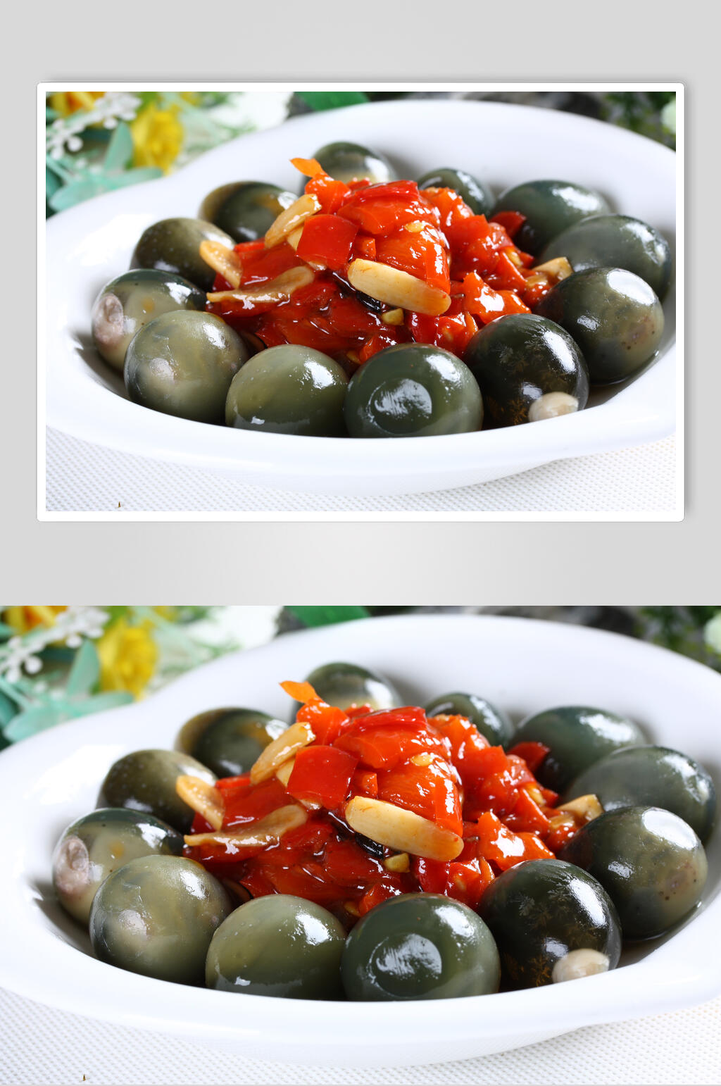 香辣美味凉拌皮蛋食品图片素材