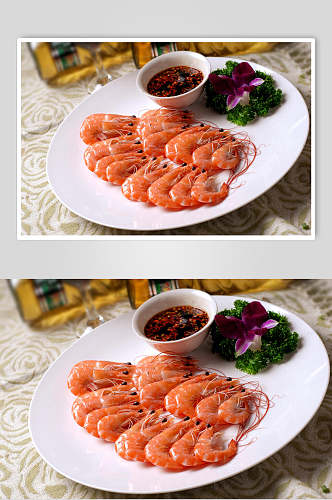 白灼虾食物摄影图片