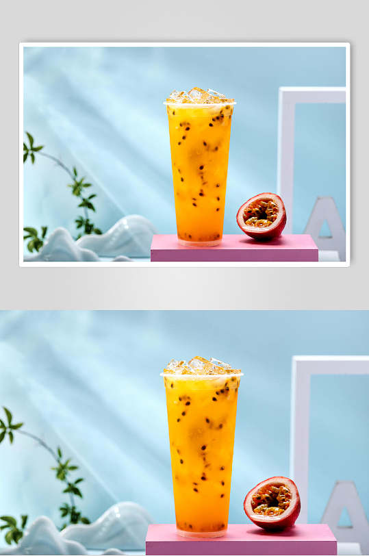 百香果清凉饮品水果茶图片