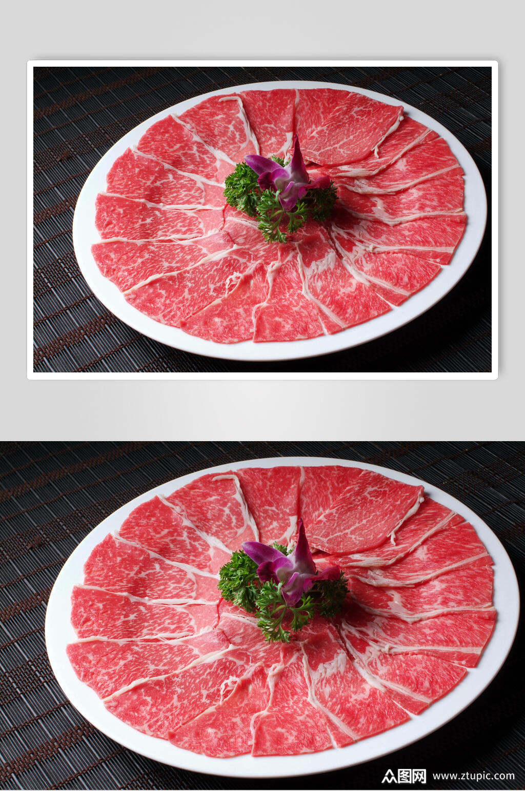 牛肉类雪花肥牛餐饮图片