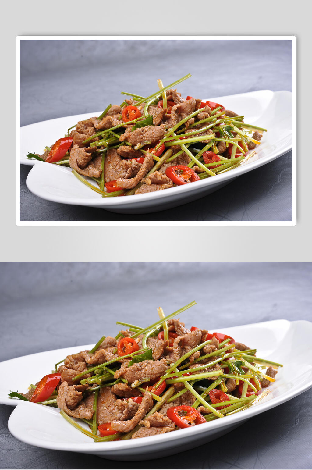 小炒黄牛肉食品摄影图片素材