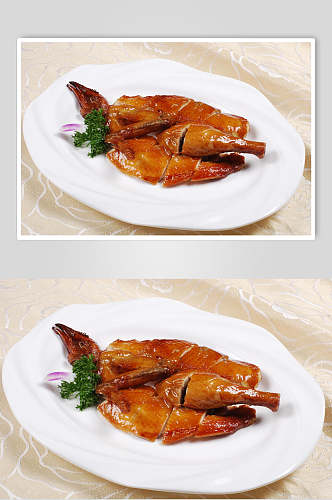脆皮乳香鸡例食品摄影图片