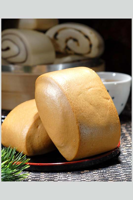 鲜香红糖馒头食品高清图片