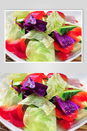 三色彩椒总汇食物图片