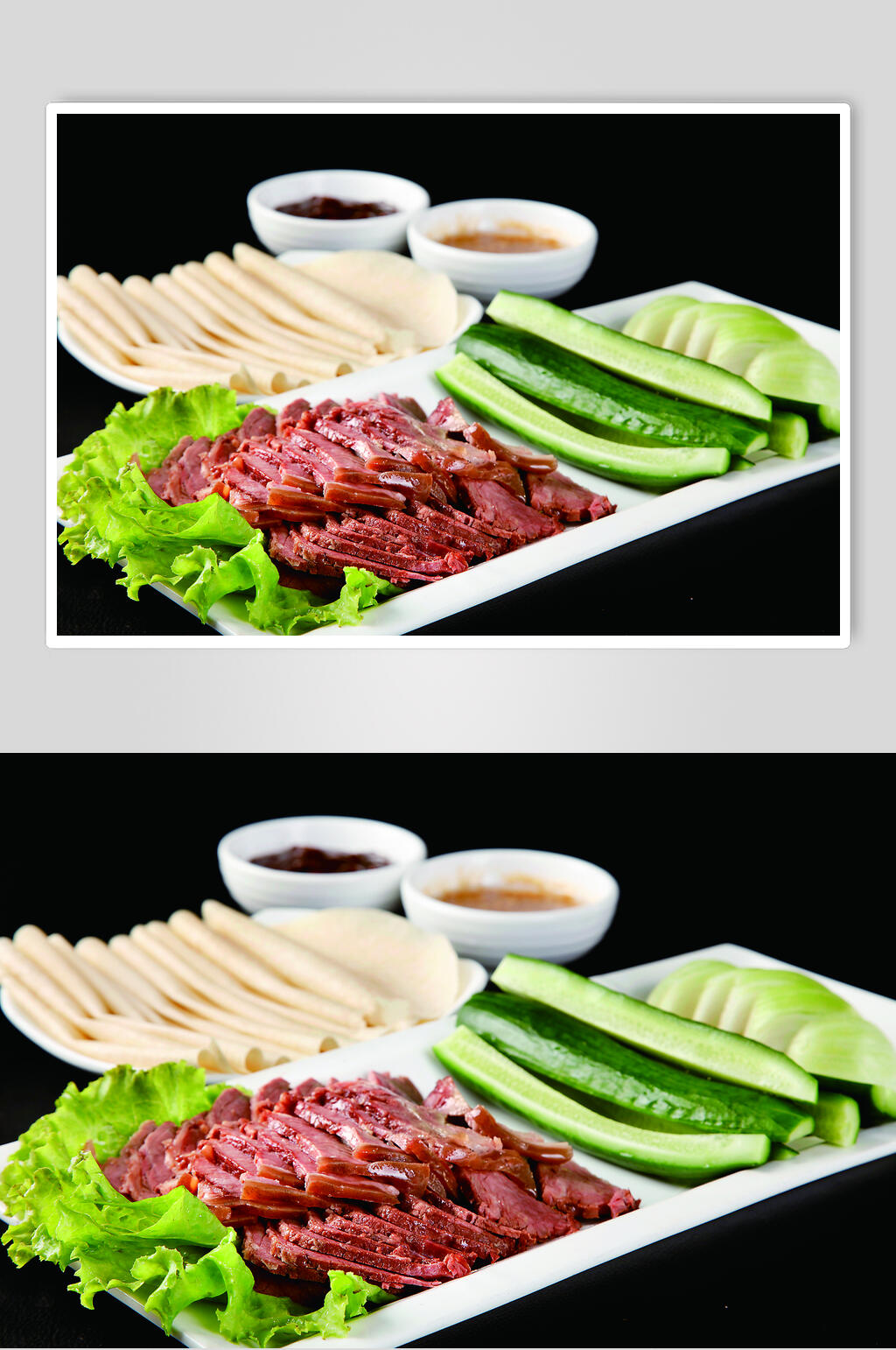 单饼卷驴肉图片素材