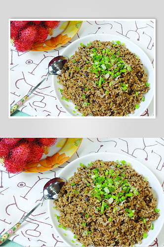 芽菜炒饭食品图片