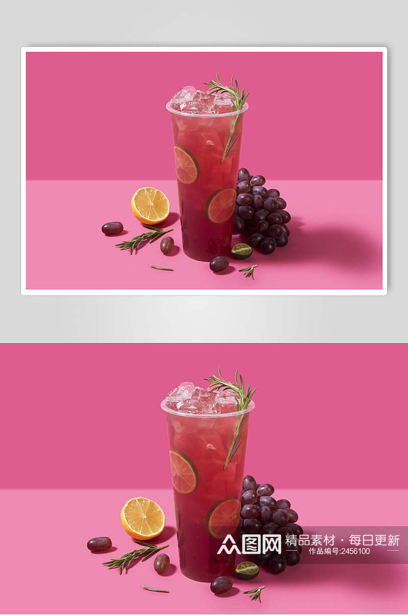 清新食品水果茶奶茶摄影图素材
