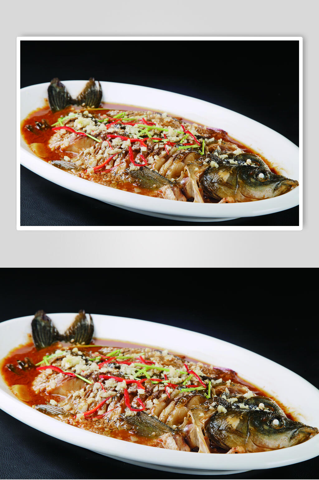 微山湖焖大鱼食物高清图片素材