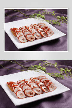 卤水大肠例食物摄影图片