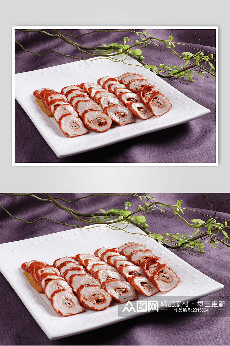 卤水大肠例食物摄影图片素材