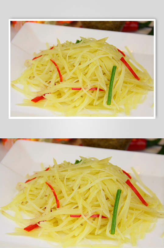 蔬菜素菜酸辣土豆丝食品图片