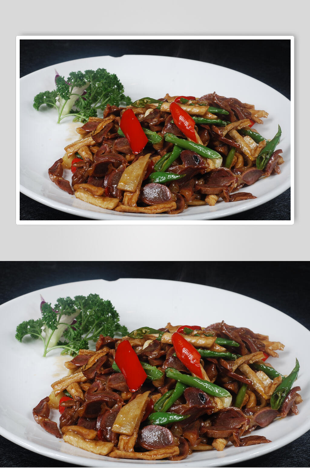 萝卜干炒鸡胗食物高清图片素材