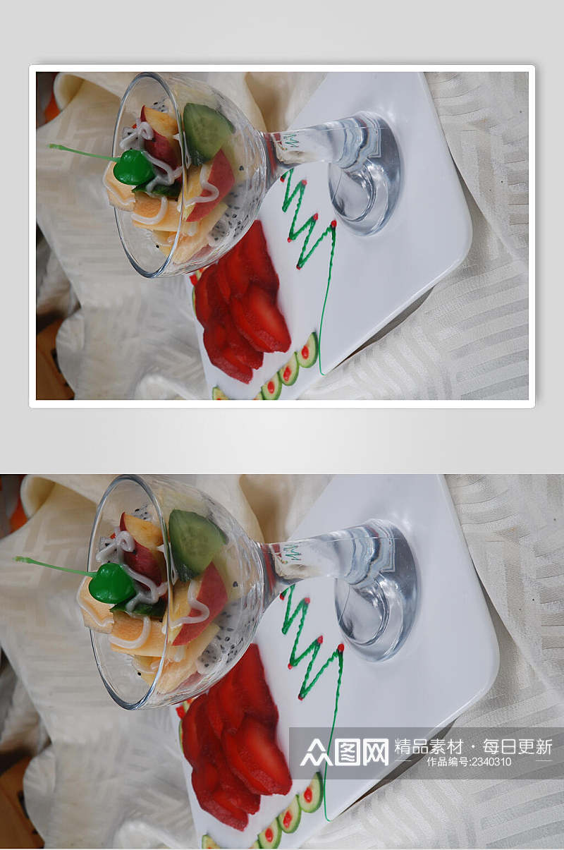 红酒雪梨拼沙拉食物图片素材