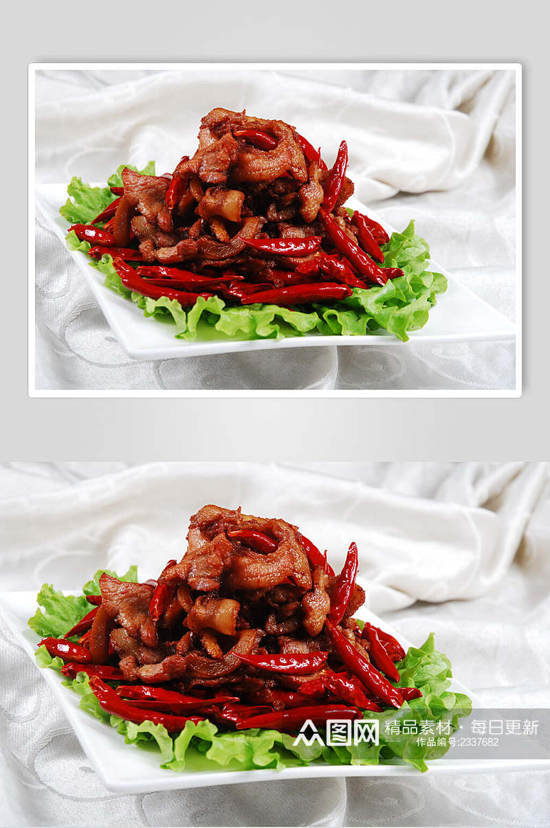 辣子酱肉食品图片素材