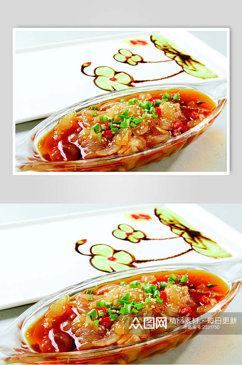 捞汁海蜇食品高清图片素材