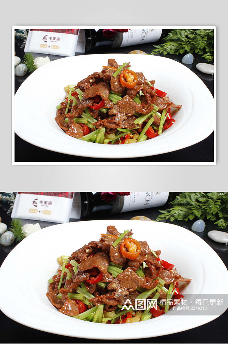 湘菜小炒黄牛肉食物摄影图片素材