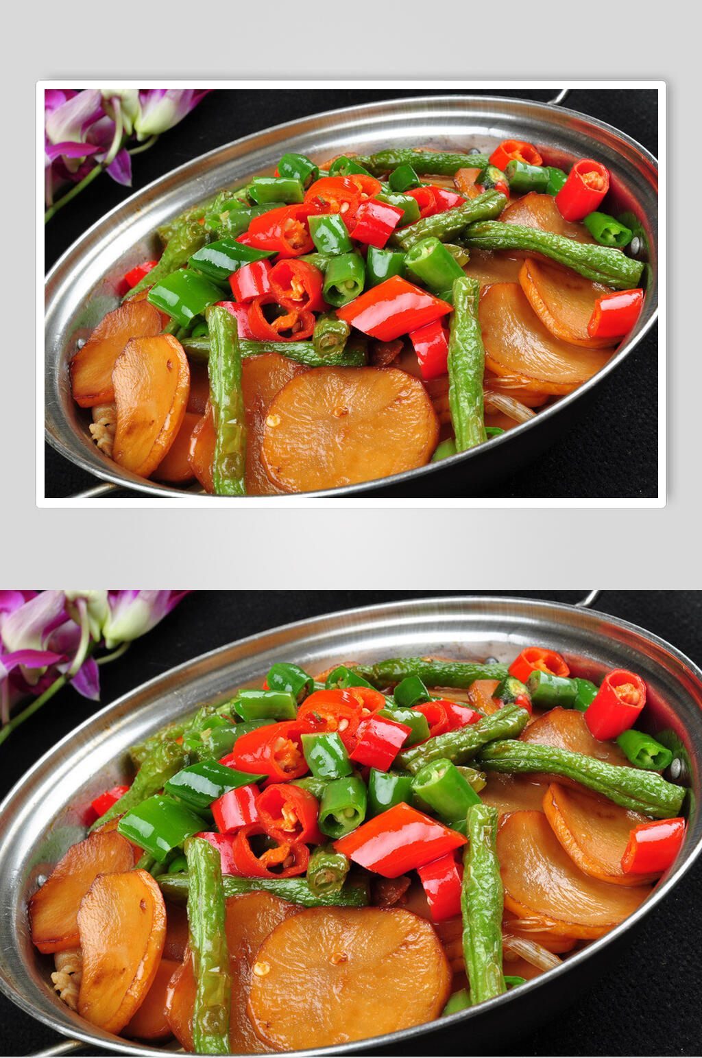 豆角干锅土豆片食物图片素材