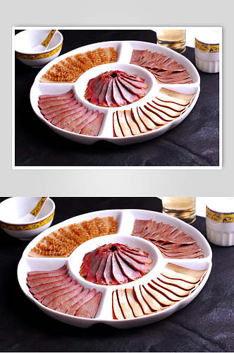 凉川式卤水拼盘食物图片