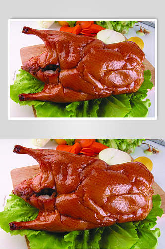特色美食烤鸭卤鸭食物图片