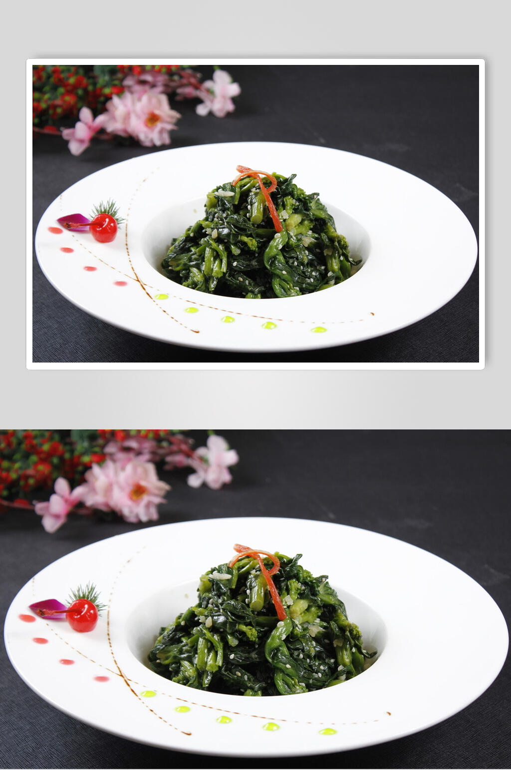 凉拌小菜心美食摄影图片素材