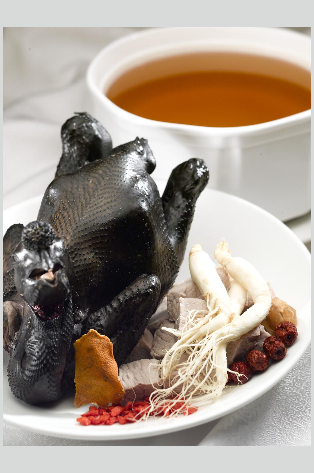 鲜参无花果炖赤凤美食图片素材