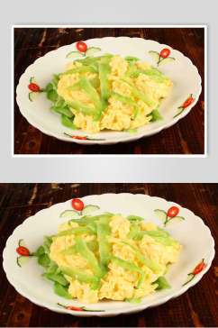 美味凉瓜炒蛋食物图片