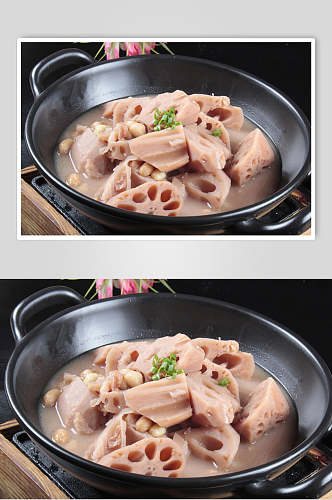 花生莲藕排骨汤餐饮食品图片
