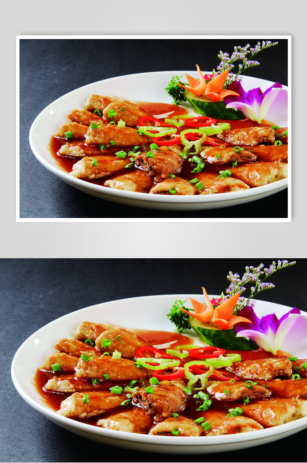 红烧扒皮鱼饮食图片素材