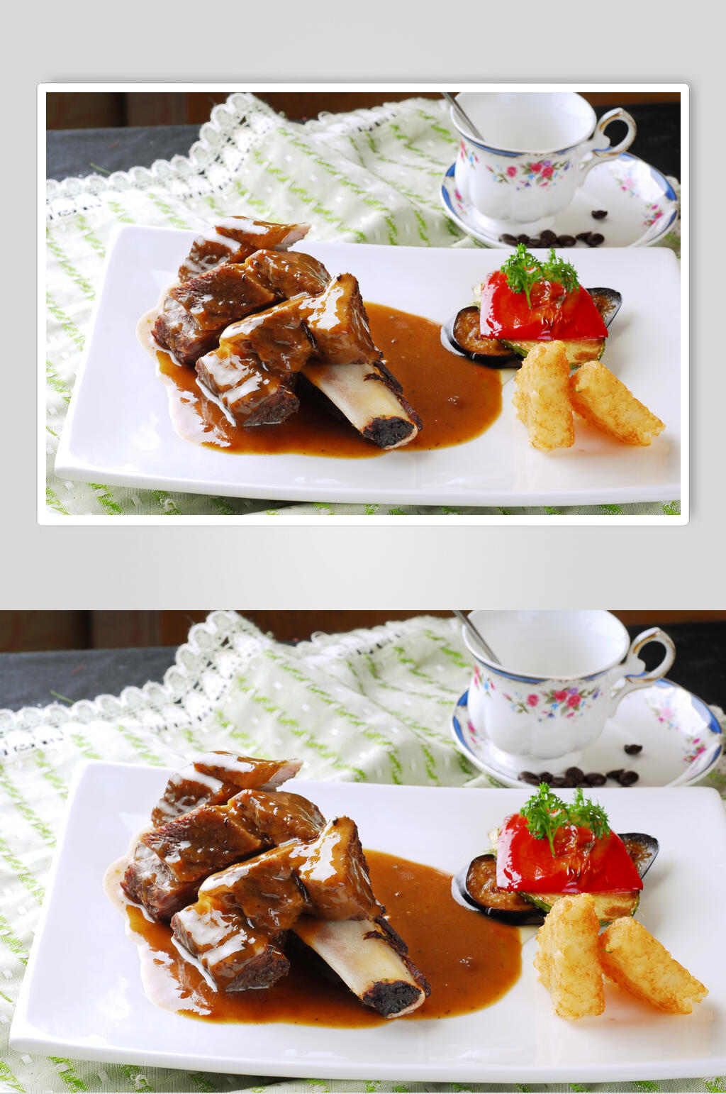 肉扒台塑小牛扒餐饮图片素材