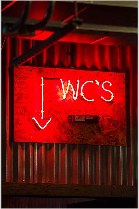 红色商业餐厅招牌摄影图片-众图网