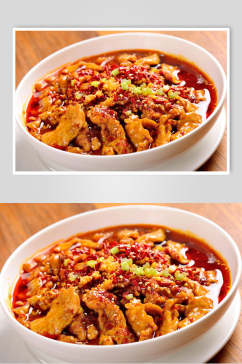 中华美食水煮肉片食物高清图片