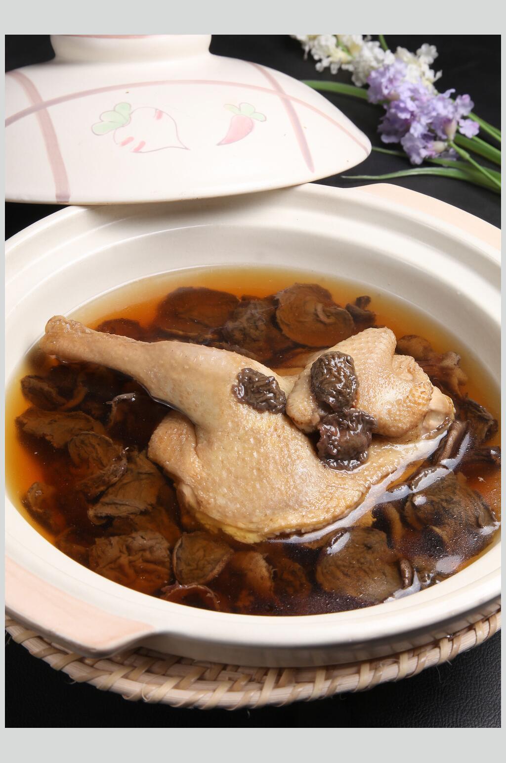 菌汤鸡餐饮食品图片素材