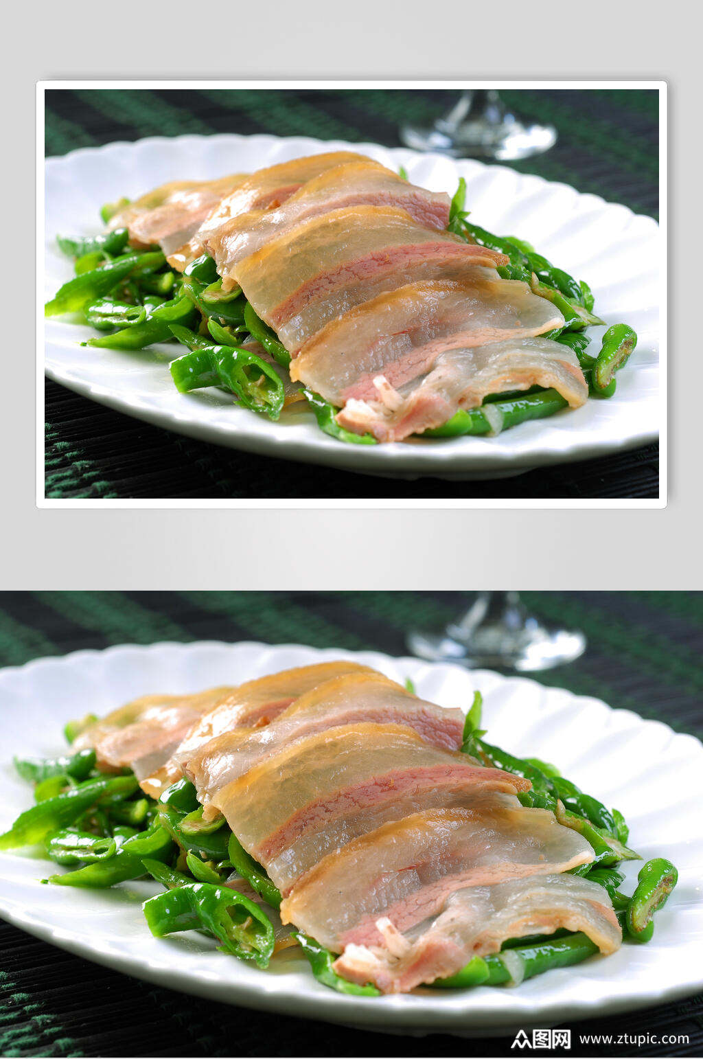 美味青椒回锅坛子肉餐饮高清图片素材