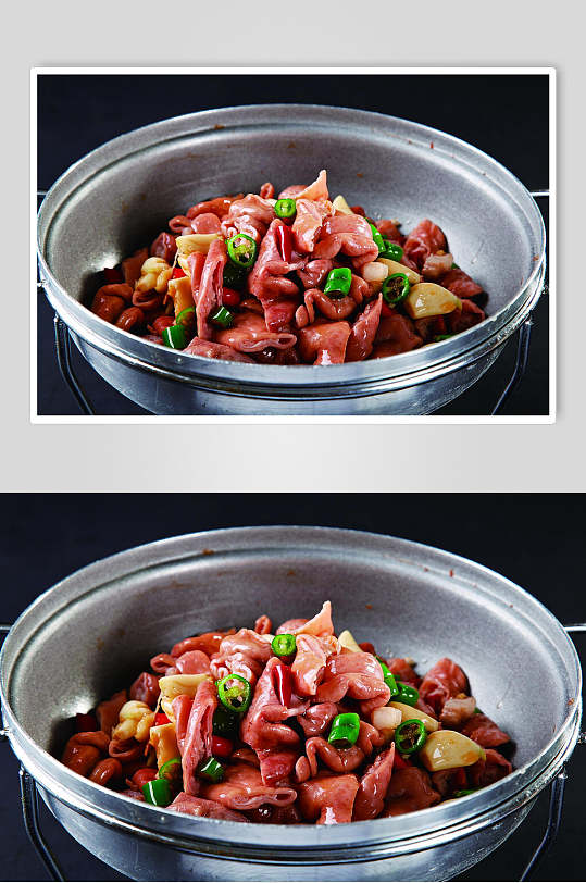 正宗美味干锅肥肠食品高清图片