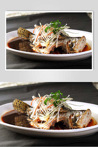 新鲜清蒸桂鱼食品菜摄影图片