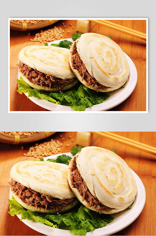 健康美味肉夹馍餐饮摄影图片-众图网