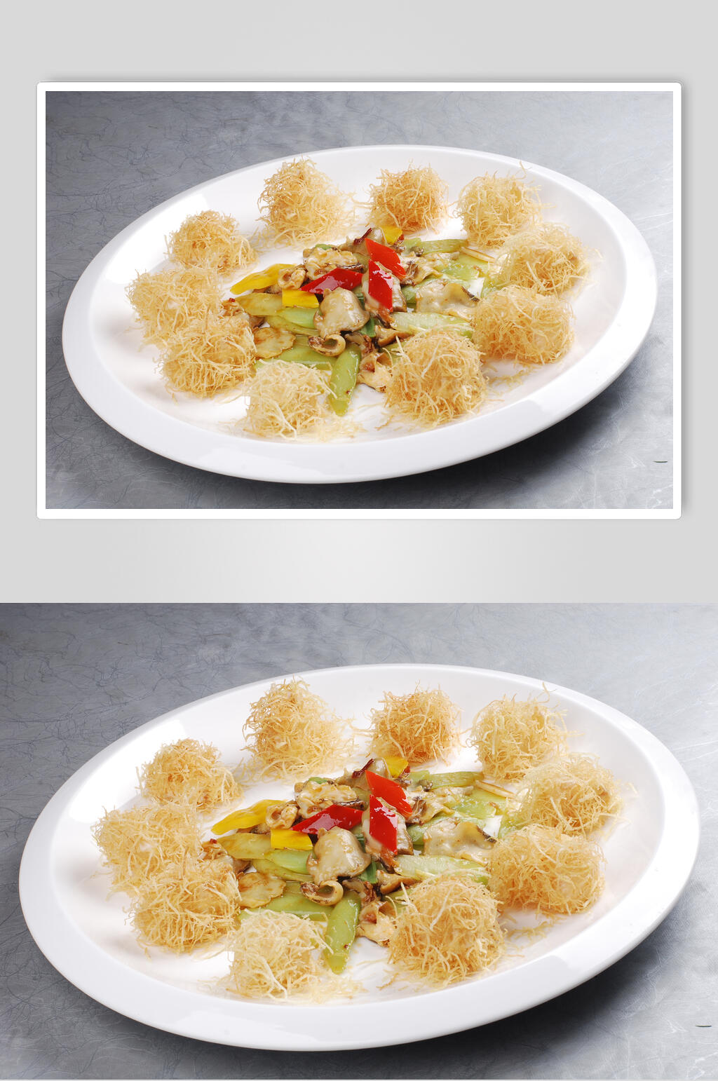 沙律虾球海螺饮高清图片素材
