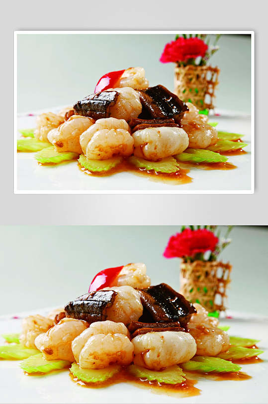 虾爆鳝背餐饮食品图片
