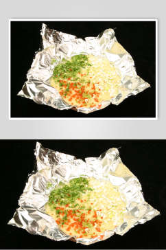 特色纸包金针菇家常菜食物摄影图片